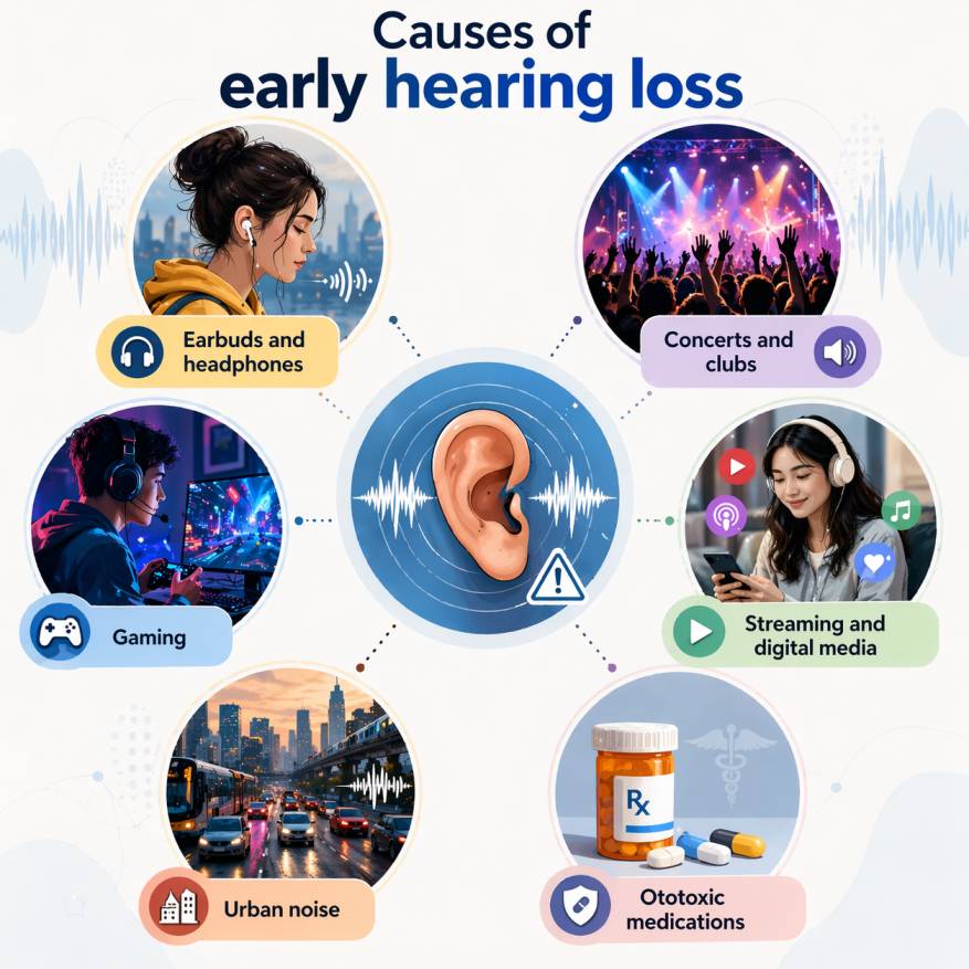 Causes of early hearing loss