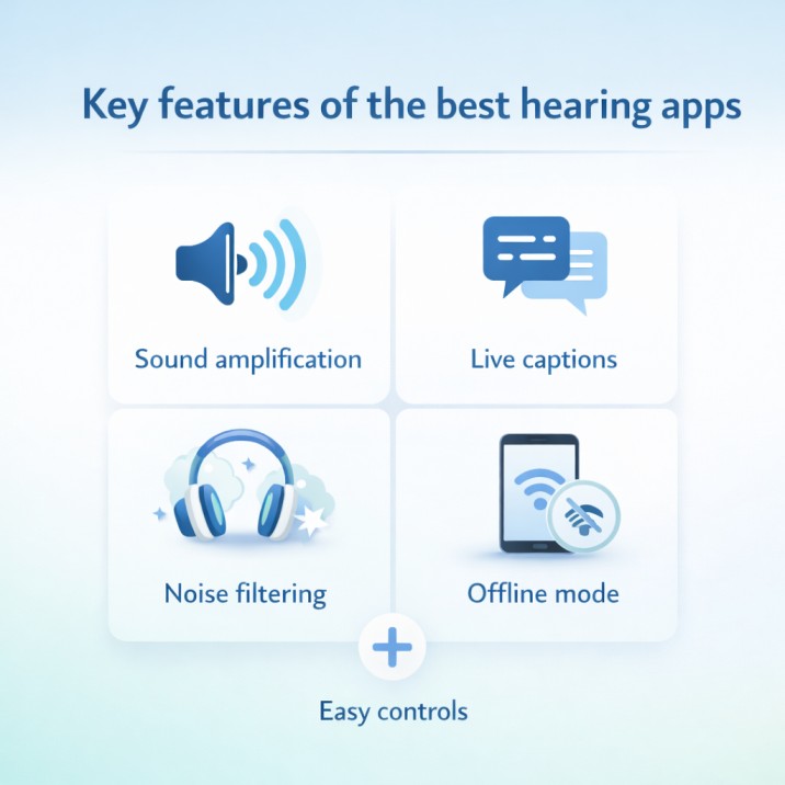Key feature of the best hearing apps