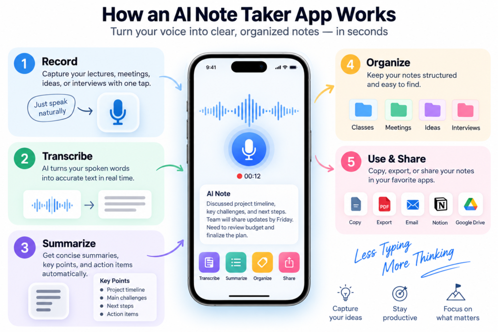 How AI Note taker works
